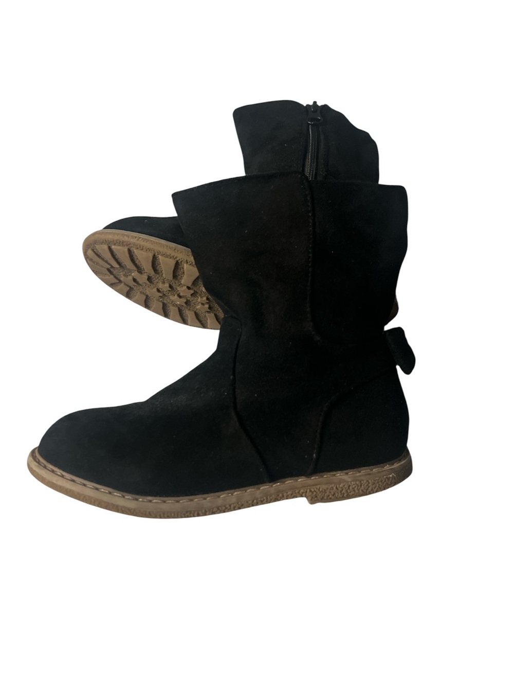 Cat & Jack Black Kids Ankle Boots with Back Bow